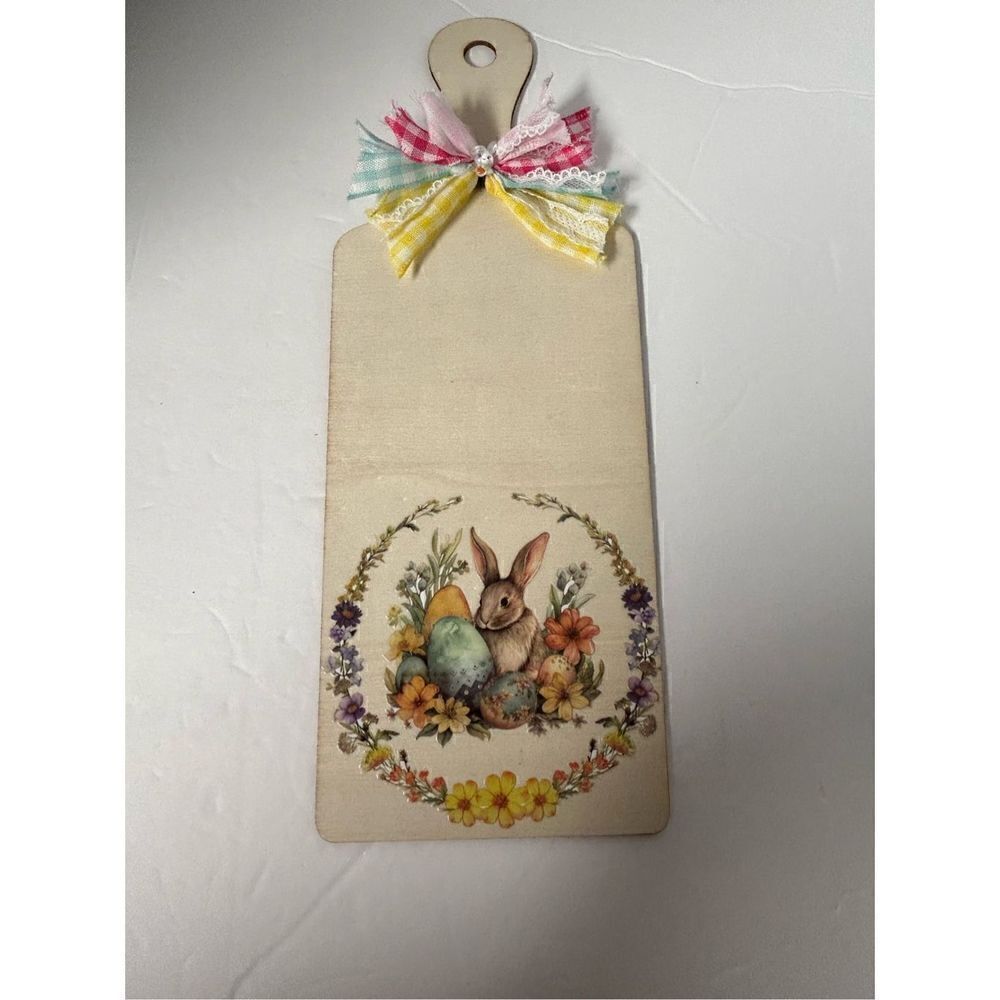Handmade decorative Easter/Spring/Bunny cutting board